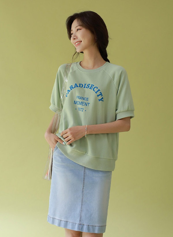 韓國天堂毛圈布短袖衛衣