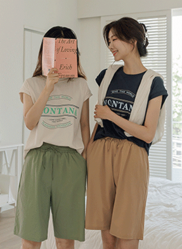 韓國印花簡約圓領短袖T恤